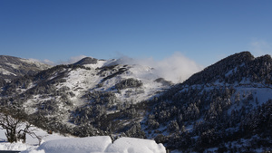 延时摄影湖北5A级旅游景区神农架山顶雪山云海4k素材12秒视频