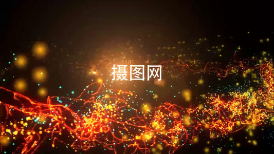 绚丽火花粒子logo演绎AE模板视频