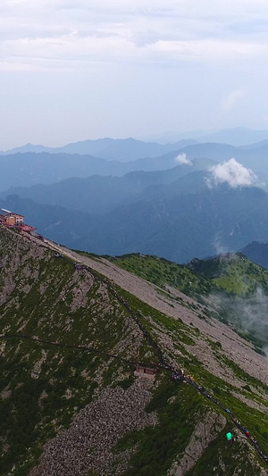 5A级景区太白山山顶航拍高海拔63秒视频