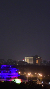 北京永定门灯光活动古代建筑视频