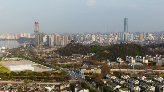 航拍镇江高楼大厦城市建设视频视频