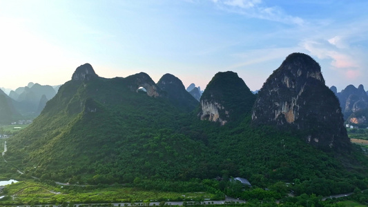 桂林山水甲天下航拍素材视频