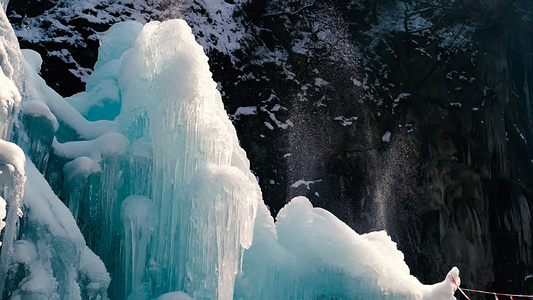 自然冰雪景观视频