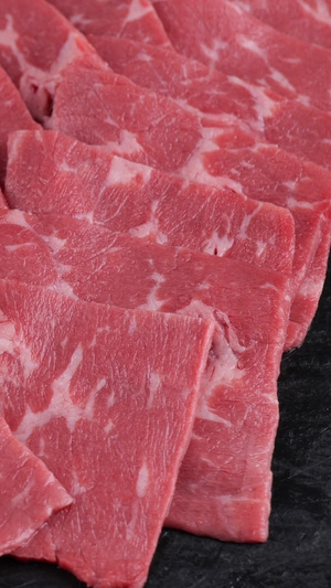 牛肉片虚实变焦火锅食材6秒视频