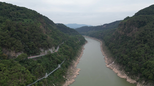 重庆北碚温塘峡风景名胜景观航拍视频