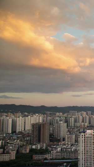 延时夕阳日转夜月亮爬出来中秋节17秒视频