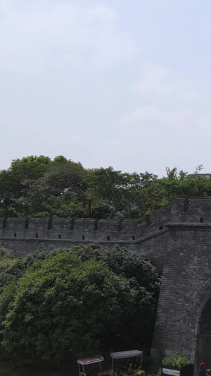航拍三国历史文化名城荆州古城素材古城墙36秒视频