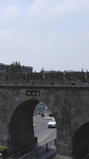 航拍三国历史文化名城荆州古城素材历史素材36秒视频