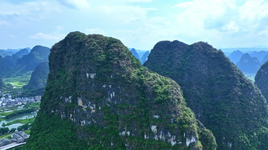 桂林山水甲天下航拍素材视频