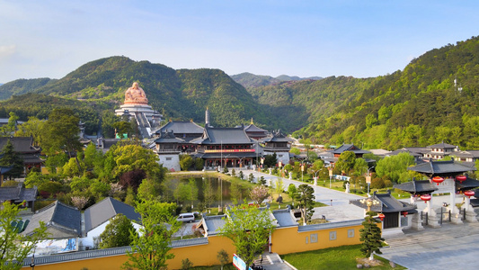 5A风景区宁波雪窦寺全景及弥勒佛合集视频