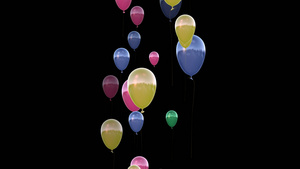 透明通道气球素材60秒视频