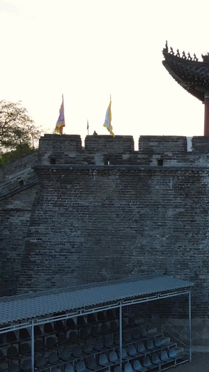 航拍三国历史文化名城荆州古城素材历史素材32秒视频