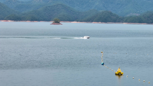 航拍杭州淳安县千岛湖风光视频