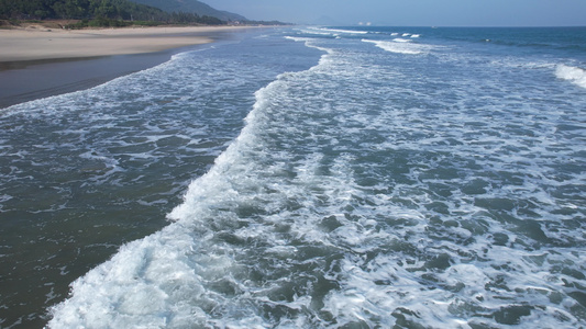 波涛汹涌的大海航拍视频