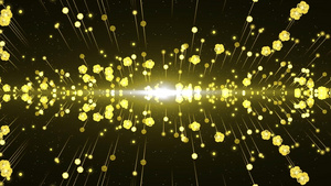 动态金色大气粒子花朵拖尾背景视频元素30秒视频