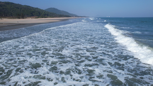 波涛汹涌的大海航拍视频