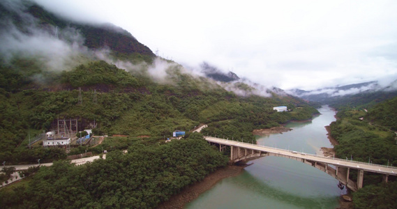 水坝俯瞰视频