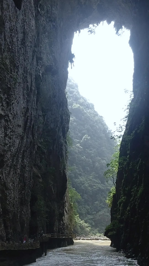 贵州旅游大七孔的溶洞素材46秒视频