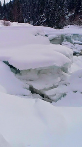 冰川融雪航拍视频