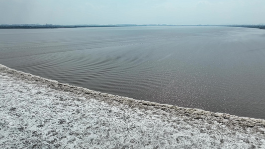 钱塘江浙江著名景点浪潮航拍大浪视频