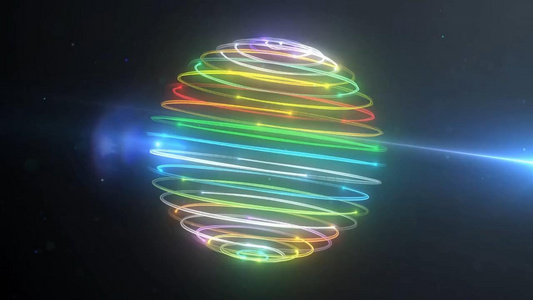 光线球体标志揭示特效粒子光晕LOGO展示片头会声会影X10模板视频