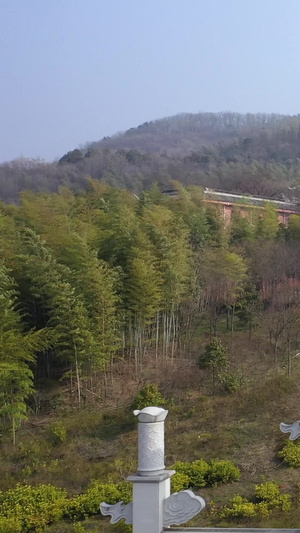 国家5A级风景区茅山乾元观航拍视频近景101秒视频