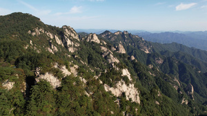 航拍5A河南尧山景区莲花峰视频54秒视频