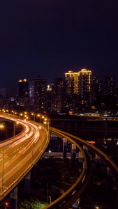 重庆渝澳嘉陵江大桥夜景延时摄影渝澳大桥视频