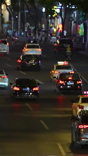 城市夜景车流灯光交通堵车道路素材汽车素材59秒视频