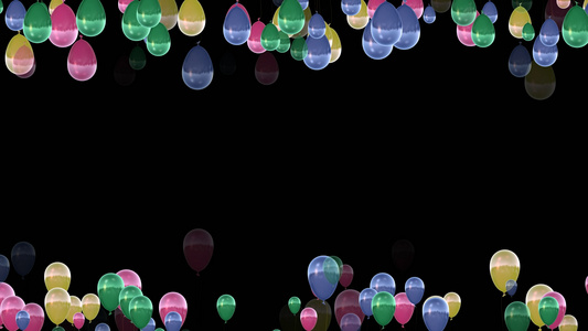 透明通道气球边框素材视频