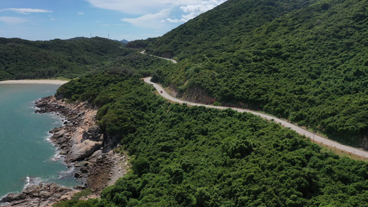 海岛沿海道路视频