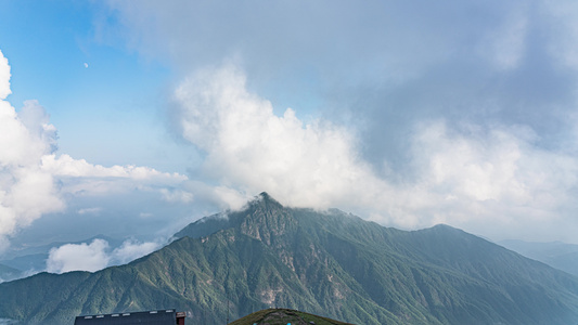 8K江西武功山山峰壮丽自然风光延时视频