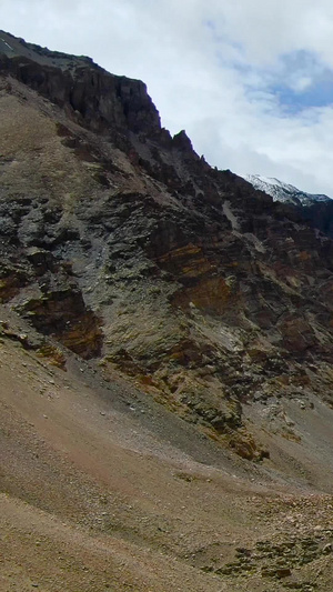 航拍世界最高峰珠穆朗玛峰大本营视频高海拔78秒视频