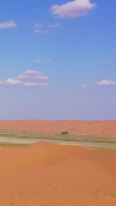 航拍沙漠空间宣传素材腾格里沙漠视频