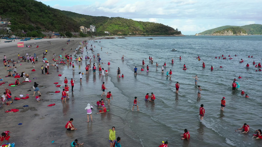 海滩人群客流视频