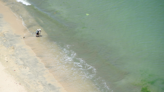 沙滩与海浪视频