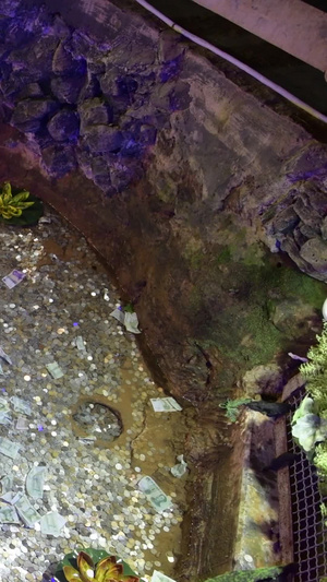 昆明宜良九乡溶洞的许愿池祈愿池18秒视频