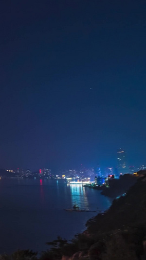 大连星海湾跨海大桥夜景延时海滨城市交通桥梁大连市16秒视频