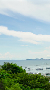 泰国热门旅游地芭堤雅全景延时合集蓝天白云视频