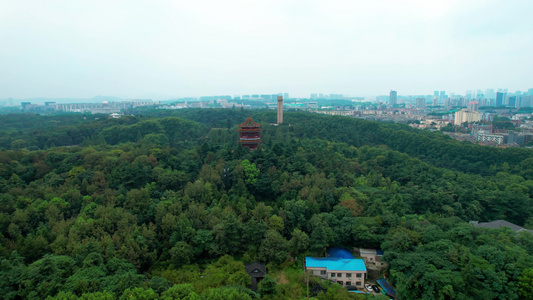 4k航拍南京4A景区雨花台烈士陵园视频