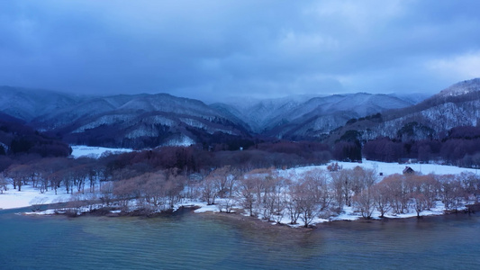 壮观雪山雪景雪林冰天雪地震撼航拍视频