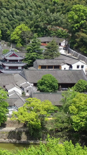 宁波天童寺古建筑航拍视频宁波旅游39秒视频