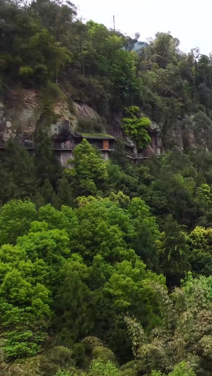 航拍亚洲第一瀑布万州瀑布景区旅游景点73秒视频