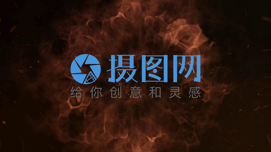 粒子火光LOGO演绎视频