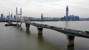 武汉长江二桥4K航拍15秒视频