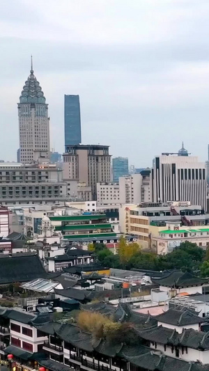 上海豫园航拍延时金茂大厦8秒视频