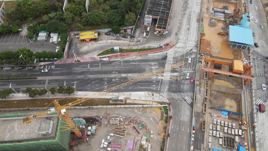 地铁修建航拍视频