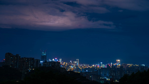 8K远望城市发展夜景素材10秒视频