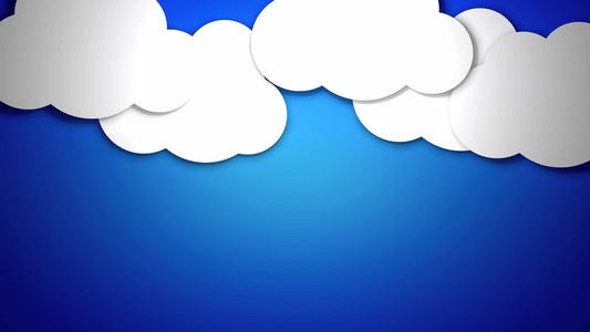 简单的纸像云动画。 用阿尔法 Matte视频