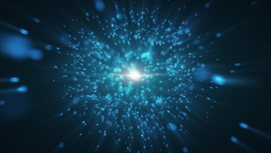 4K蓝色闪亮粒子爆炸元素3秒视频
